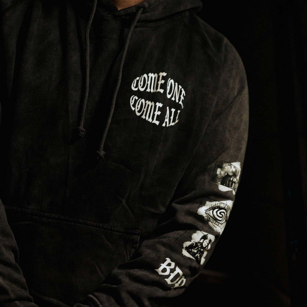 Vintage Black Mineral Wash Hoodie