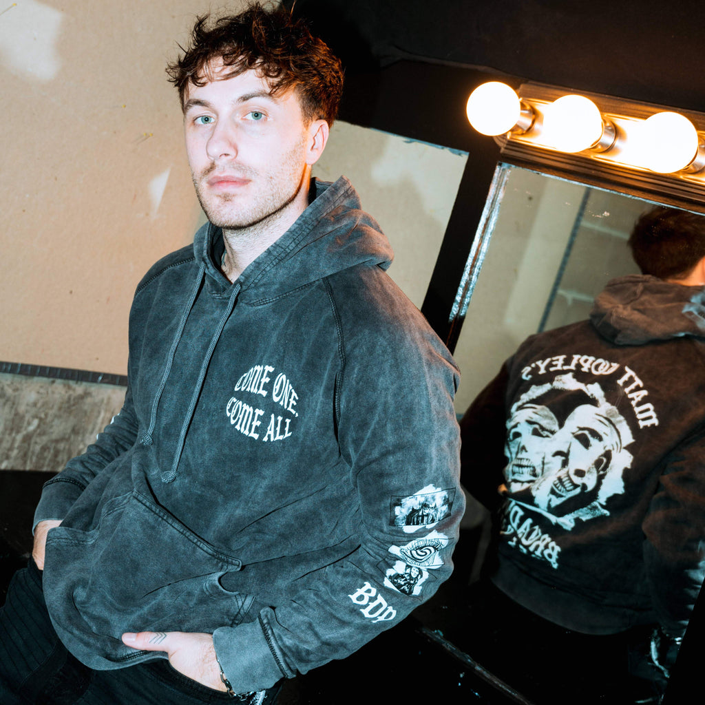 Vintage Black Mineral Wash Hoodie